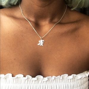 Olde English Intial Necklace